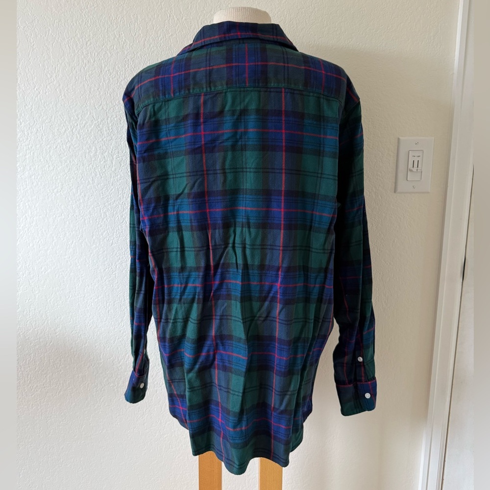 Frank & Eileen Plaid Button-Down Flannel Shirt - Green Blue Red XL Lightweight - Picture 11 of 12